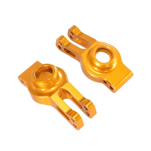 QOAKSDY RC Teile Kompatibel Mit Wltoys 104009 12402-A 1/10 1/12 rc Cars Upgrades Teile Zubehör Metall Hinterradnabenträger Hinterachsschenkelträger(Yellow) von QOAKSDY