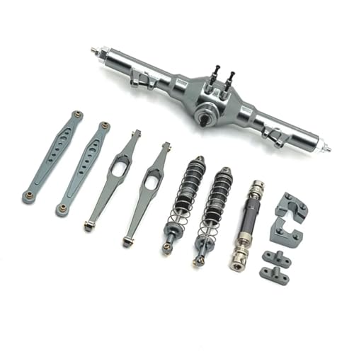 QOAKSDY RC Teile Kompatibel Mit Wltoys 124006 12423 12427 12428 12429 Metall Hinterachse Antriebswelle Stoßdämpfer Längslenker 1/12 RC Autoteile Kit(Gray) von QOAKSDY