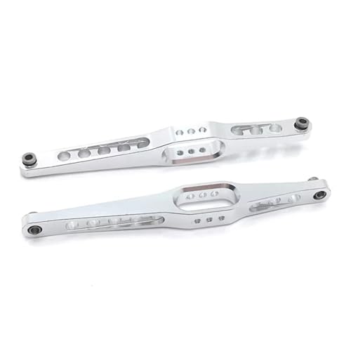QOAKSDY RC Teile Kompatibel Mit Wltoys 12423 12427 12428 12429 Aluminiumlegierung Unterstützung Hinterarm Fernbedienung Auto Upgrade Teile Zubehör(Silver) von QOAKSDY