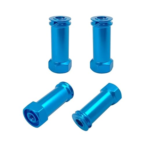 QOAKSDY RC Teile Kompatibel Mit Wltoys 12428 12423 12 Mm Aluminium-Rad-Sechskant-Nabenadapter, Lange 30 Mm Adapter-Verlängerungs-Kombinationskupplung, 1/12 RC-Autoteile(Sky Blue) von QOAKSDY