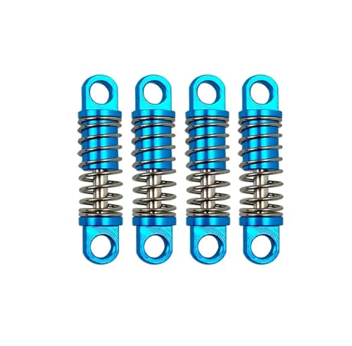 QOAKSDY RC Teile Kompatibel Mit Wltoys 284131 K969 K979 K989 K999 P929 P939 1/28 RC Auto-Upgrade-Teile 4-teiliger Metall-Stoßdämpferdämpfer(Blue) von QOAKSDY