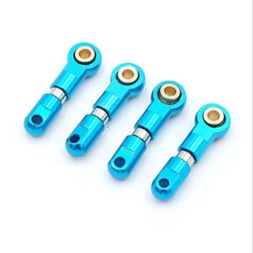 QOAKSDY RC Teile Kompatibel Mit Wltoys P929 P939 K969 K979 K989 K999 1/28 RC CAR 4PCS Verbessert Metallteile Obere Für Schwingarm(Blue) von QOAKSDY