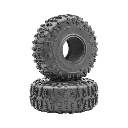 QOAKSDY RC Teile Kompatibel Mit Wraith RR10 RBX10 Für Capra Für SCX10 Für Wrangler 2.2 Für Whee 1/10 RC Crawler Auto 2,2 Zoll Gummireifen 2,2 Radreifen(2 pcs) von QOAKSDY