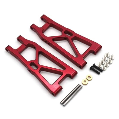 QOAKSDY RC Teile Kompatibel Mit ZD Für Racing DBX-10 1:10 Ferngesteuertes Auto Für Wüsten-Geländewagen, Metall-Upgrade-Zubehör, Hinterer Unterer Arm(Red) von QOAKSDY