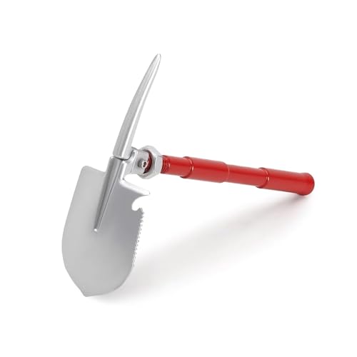 QOAKSDY RC Teile Miniatur Dekoration Skala Engineering Schaufel Für 1/10 RC Crawler Metall Dekorative Zubehör(Red) von QOAKSDY