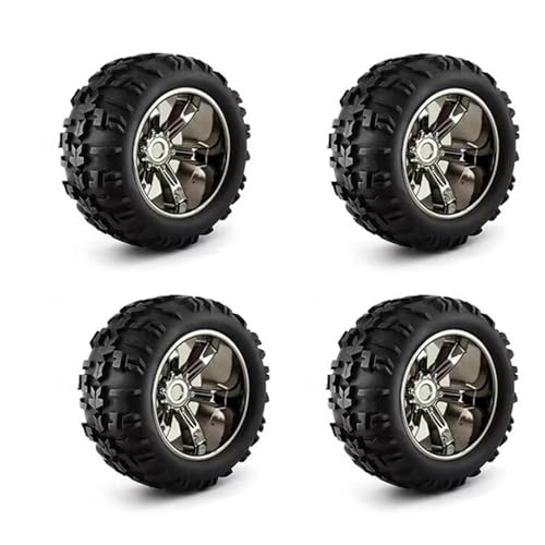 RC Auto Reifen Für ARRMA Für TRAXXAS 1/10 RC-Autos, Upgrade-Teil, Zubehör Für Buggy, 150 Mm Reifen, LKW-Reifen, Radreifen, 17 Sechskant(Brown) von QOAKSDY