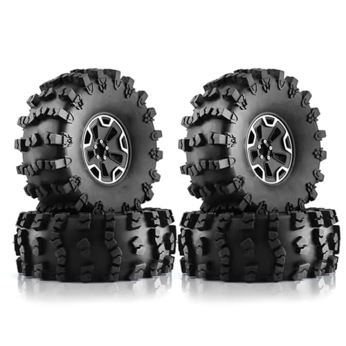 RC Auto Reifen Für Axial Für SCX10 Für Wraith Für Capra Für Traxxas Für TRX4 1/10 RC Crawler Auto 4 Stück 150 Mm 2, Zoll Schwarzer Reifen von QOAKSDY
