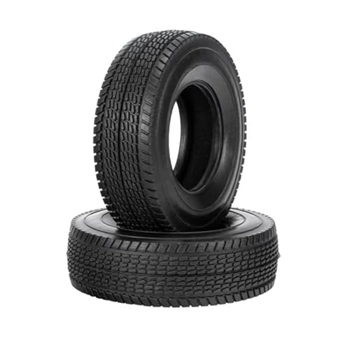 RC Auto Reifen Für Tamiya Für Hauler Für ACTROS Für Scania 1/14 RC Sattelzugmaschine Kipper Upgrades Teile 2 Stück 25 Mm Hartgummireifen von QOAKSDY