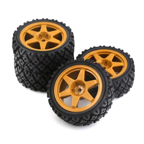 RC Auto Reifen Für Tamiya XV01 XV02 TA06 Für TT01 Für TT02 Für PTG-2 1/10 RC Für Rallye Für Rennwagenteile 4 Stück 70 Mm Gummireifen von QOAKSDY