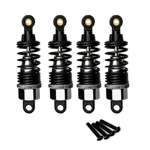 RC-Cars-Upgrade Teile Für Tamiya Für TT02 1/10 RC Chassis Auto DIY Rc Spielzeug Zubehör Einstellbare Stoßdämpfer Suspension Dämpfer Geändert Teile(Black) von QOAKSDY