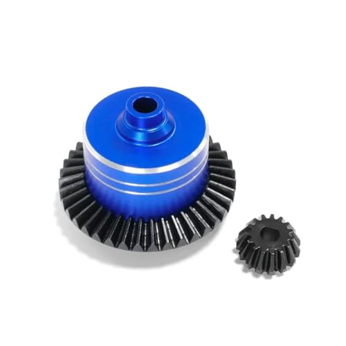 RC-Cars-Upgrade Teile Für Tamiya Für TT02 Für TT02B XV02 Geändert Teile Metall Differential Fall Mit Stahl Haupt Getriebe Stirnrad 1/10 RC Auto Upgrade Zubehör(Blue) von QOAKSDY