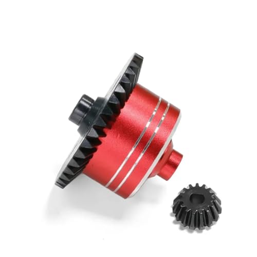 RC-Cars-Upgrade Teile Für Tamiya Für TT02 Für TT02B XV02 Geändert Teile Metall Differential Fall Mit Stahl Haupt Getriebe Stirnrad 1/10 RC Auto Upgrade Zubehör(Red) von QOAKSDY
