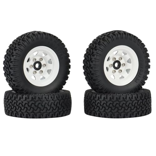RC Teile Für Axial Jr 90069 D90 TF2 Für Tamiya CC01 LC70 Für MST 4PCS 1,55 Metall Beadlock Felgenreifen Set Für 1/10 RC Crawler Auto von QOAKSDY
