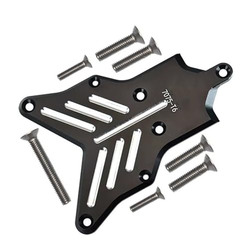 RC Teile Für Traxxas Für Sledge 4WD Für Monster Truck 1/8 RC Auto Upgrade-Teile Hinten Für Chassis-Abdeckung Hintere Stoßstangenhalterung Unterfahrschutz 9536(Black) von QOAKSDY