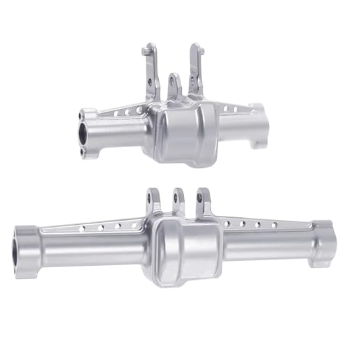 RC Teile Für Traxxas Für TRX4-M K10 Upgrade-Teile-Zubehör CNC-Aluminium-Vorder-Hinterachsgehäuse Mit Achsabdeckung 1/18 RC Crawler(Silver) von QOAKSDY