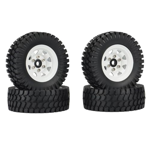 RC Teile Kompatibel Mit Axial Für Jr 90069 D90 TF2 Für Tamiya CC01 LC70 Für MST 1/10 RC Crawler Car 4-teiliges 1,55-Zoll-Metall-Beadlock-Felgenreifenset von QOAKSDY