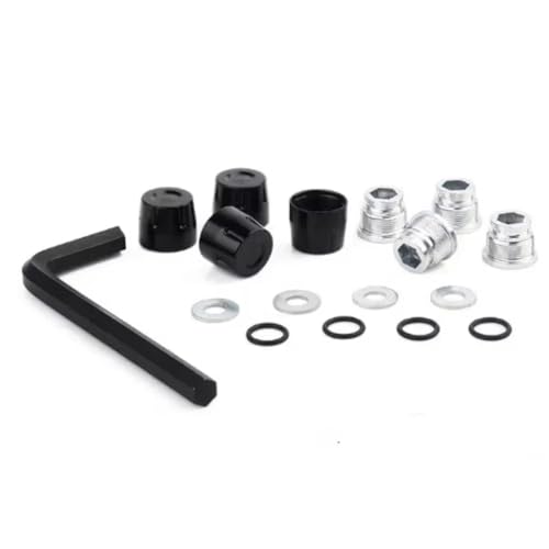 RC Teile Kompatibel Mit Axial Für SCX10 90046 Für Trxs Für TRX4 Für TRX6 Für Redcat Gen8 Für Tamiya Für MST M4 Mutter Felgenmittenkappe 1/10 RC Auto(Black) von QOAKSDY