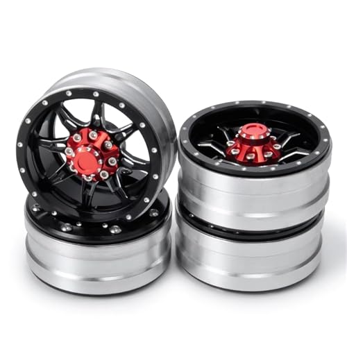 RC Teile Kompatibel Mit Axial Für SCX10 Für Tamiya CC01 D90 D110 Für TRX4 Für TRX6 1/10 RC Für Rock Crawler Auto 1,9 Beadlock Rad Felgen Naben(4PCS) von QOAKSDY