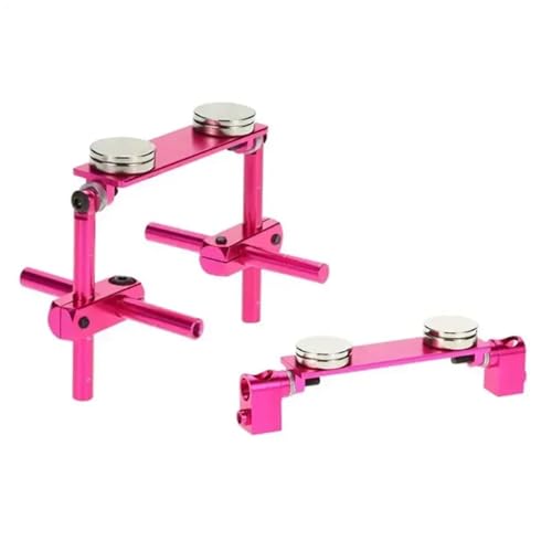 RC Teile Kompatibel Mit HSP 94122 94123 Für Sakura D3 Für HPI Für Tamiya On-Road Drift 1/10 RC Auto Aluminium Magnetische Unsichtbare Karosserie Post Mount Kit(Pink) von QOAKSDY