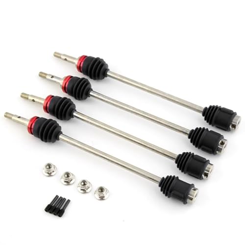 RC Teile Kompatibel Mit Traxxas Für E-Revo Für E-Maxx Für T-Maxx 1/10 RC-Car-Upgrade-Teil Stahl Vorne Und Hinten Antriebswelle CVD-Antriebswelle 5451R(Black,4pcs) von QOAKSDY