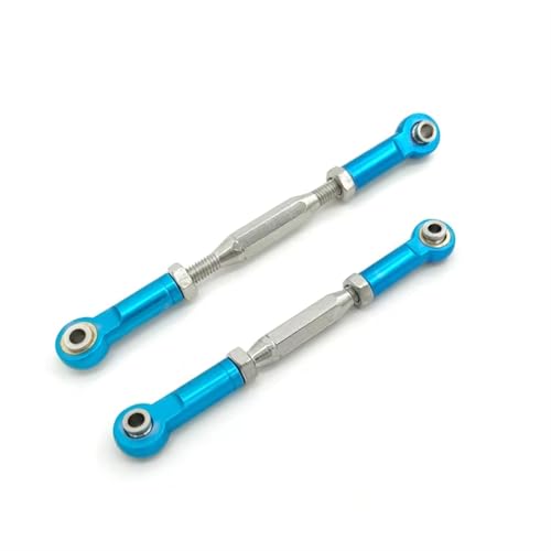 RC Teile Kompatibel Mit Traxxas Für Slash 4X4 VXL 2WD Für Rustler Für Stampede Für Hoss 1/10 RC-Auto-Upgrade-Teile Metallgestänge(Blue) von QOAKSDY