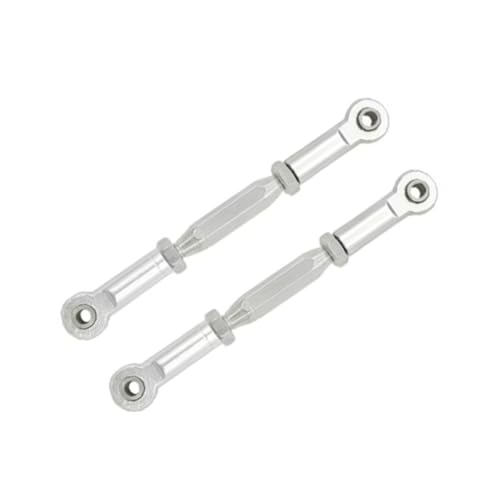 RC Teile Kompatibel Mit Traxxas Für Slash 4X4 VXL 2WD Für Rustler Für Stampede Für Hoss 1/10 RC-Auto-Upgrade-Teile Metallgestänge(Silver) von QOAKSDY