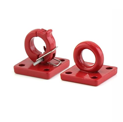RC Teile Kompatibel Mit Traxxas Für TRX4 Für Axial Für SCX10 D90 Metallanhängerschnalle Abschlepphaken Anhängerschäkel Dekoration 1/10 RC Autoteile(Red) von QOAKSDY
