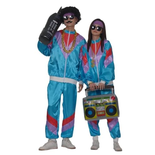 QOAUPO 80er Jahre Outfit Herren Damen 90er Trainingsanzug Retro Paare Karneval Bad Taste Outfit Zip Up Jacke Hose Anzug Cosplay Kostuum Hippie Kostüm Disco Party Kostüm für Karneval Party QOAUPO 80er Jahre Outfit Herren Damen 90er Trainingsanzug Retro Paare Karneval Bad Taste Outfit Zip Up Jacke Hose Anzug Cosplay Kostuum Hippie Kostüm Disco Party Kostüm für Karneval Party von QOAUPO