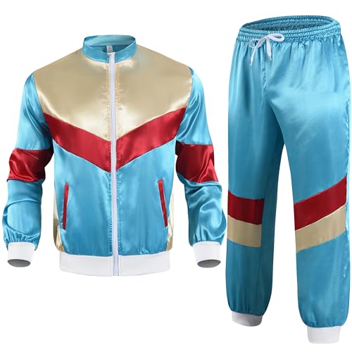 QOAUPO 90er Jahre Outfit Damen, Herren Trainingsanzug Hippie Kostüm Bad Taste Outfit Retro Disco Party Kostüm Klassische 70er Jogginganzug 80er Paare Karneval Faschingskostüme Party Rave Outfit QOAUPO 90er Jahre Outfit Damen, Herren Trainingsanzug Hippie Kostüm Bad Taste Outfit Retro Disco Party Kostüm Klassische 70er Jogginganzug 80er Paare Karneval Faschingskostüme Party Rave Outfit von QOAUPO