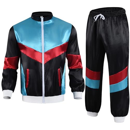 QOAUPO 90er Jahre Outfit Damen, Herren Trainingsanzug Hippie Kostüm Bad Taste Outfit Retro Disco Party Kostüm Klassische 70er Jogginganzug 80er Paare Karneval Faschingskostüme Party Rave Outfit QOAUPO 90er Jahre Outfit Damen, Herren Trainingsanzug Hippie Kostüm Bad Taste Outfit Retro Disco Party Kostüm Klassische 70er Jogginganzug 80er Paare Karneval Faschingskostüme Party Rave Outfit von QOAUPO