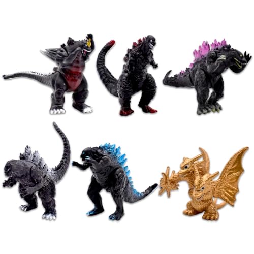 Dinosaurier Spielzeug Set König der Monster Action-Figuren 6 Stücke Figuren von Dinosauriern Sammler Action-Figuren für Auto Dekoration Home Deco Sammlung Spielzeug Geschenk von QOIXPCE
