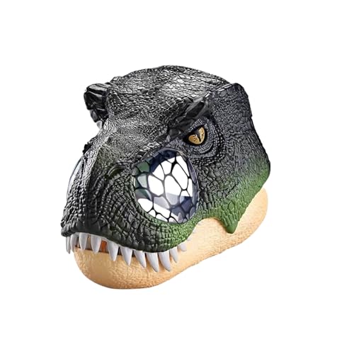QOKLIYUI Verstellbare Dinosaurier Kostümmaske für Halloween Events, gesunde und geruchlose Materialien, Dinosaurier Maske, Dino Maske, Cosplay, Typ+1 von QOKLIYUI