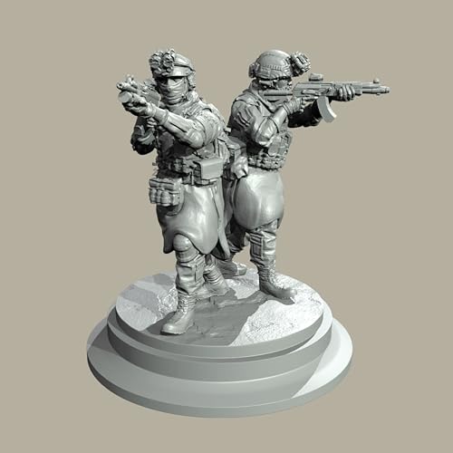 QOMJSDLP 1/35 Europäisches Kommando Soldat Resin Modellbausatz unbemalt und unmontiert Soldat Resin Modellbausatz (2 Figuren) //g7F3A1 von QOMJSDLP