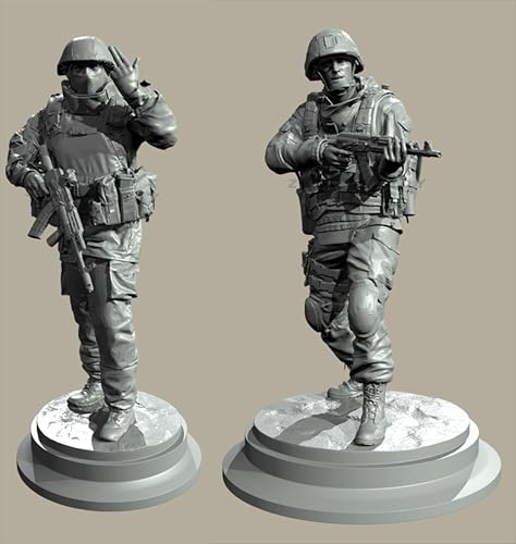 QOMJSDLP 1/35 Europäisches Kommando Soldat Resin Modellbausatz unbemalt und unmontiert Soldat Resin Modellbausatz (2 Figuren) //g7F3A16 von QOMJSDLP