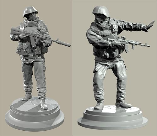 QOMJSDLP 1/35 Europäisches Kommando Soldat Resin Modellbausatz unbemalt und unmontiert Soldat Resin Modellbausatz (2 Figuren) //g7F3A20 von QOMJSDLP