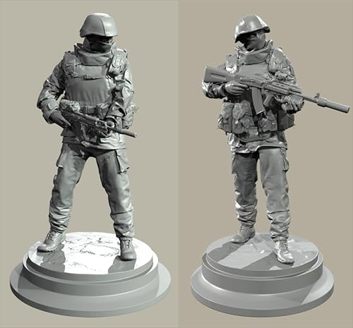 QOMJSDLP 1/35 Europäisches Kommando Soldat Resin Modellbausatz unbemalt und unmontiert Soldat Resin Modellbausatz (2 Figuren) //g7F3A22 von QOMJSDLP