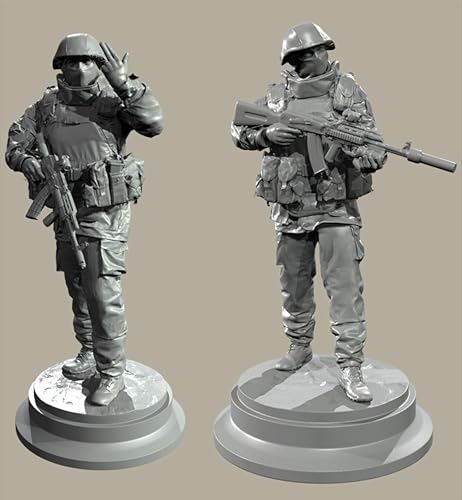 QOMJSDLP 1/35 Europäisches Kommando Soldat Resin Modellbausatz unbemalt und unmontiert Soldat Resin Modellbausatz (2 Figuren) //g7F3A23 von QOMJSDLP