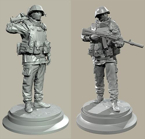 QOMJSDLP 1/35 Europäisches Kommando Soldat Resin Modellbausatz unbemalt und unmontiert Soldat Resin Modellbausatz (2 Figuren) //g7F3A26 von QOMJSDLP