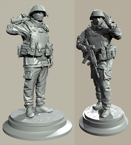 QOMJSDLP 1/35 Europäisches Kommando Soldat Resin Modellbausatz unbemalt und unmontiert Soldat Resin Modellbausatz (2 Figuren) //g7F3A29 von QOMJSDLP