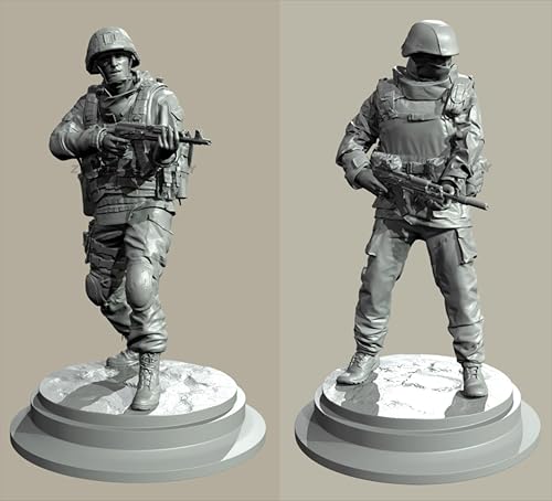 QOMJSDLP 1/35 Europäisches Kommando Soldat Resin Modellbausatz unbemalt und unmontiert Soldat Resin Modellbausatz (2 Figuren) //g7F3A8 von QOMJSDLP