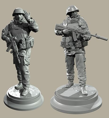 QOMJSDLP 1/35 European Commando Resin Soldier Model Kit, unbemaltes und unmontiertes Resinmodell (2 Figuren)//T6A7b21 von QOMJSDLP