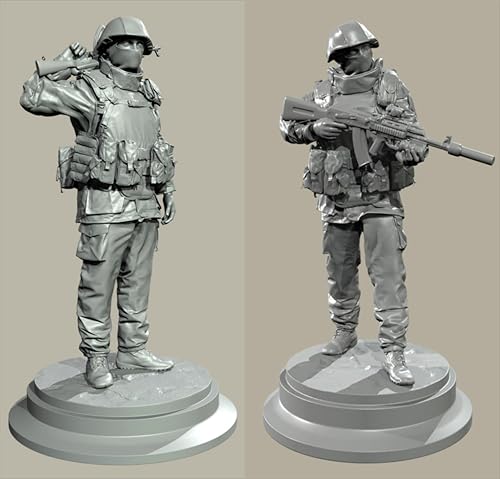 QOMJSDLP 1/35 European Commando Resin Soldier Model Kit, unbemaltes und unmontiertes Resinmodell (2 Figuren)//T6A7b27 von QOMJSDLP