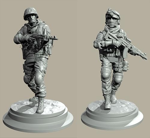 QOMJSDLP 1/35 European Commando Resin Soldier Model Kit, unbemaltes und unmontiertes Resinmodell (2 Figuren)//T6A7b5 von QOMJSDLP