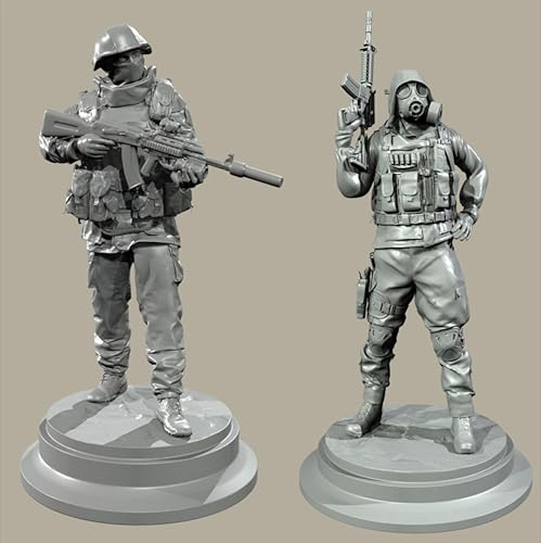 QOMJSDLP 1/35 European Commando Soldier Resin Model Kit Unbemalt und unmontiert Soldier Resin Model Kit (2-Personen)//o7A-3q27 von QOMJSDLP