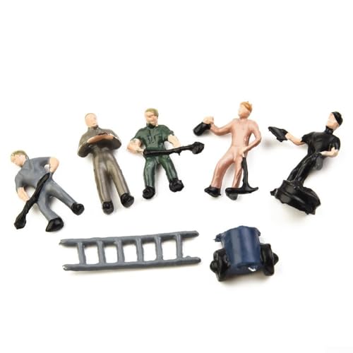 Modelleisenbahnarbeiter-Figuren-Set, Diorama-Layout, Maßstab 87, für lebendige Szenengestaltung, 27-teilig Modelleisenbahnarbeiter-Figuren-Set, Diorama-Layout, Maßstab 87, für lebendige Szenengestaltung, 27-teilig von QOXEZY