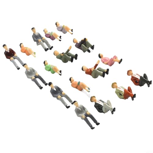 QOXEZY Miniatur-Figuren-Set, 50 Stück, sitzende Modelle, um Ihre Eisenbahnlandschaft zu verschönern QOXEZY Miniatur-Figuren-Set, 50 Stück, sitzende Modelle, um Ihre Eisenbahnlandschaft zu verschönern von QOXEZY