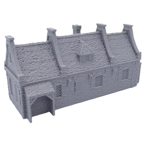QP3D - Steinhaus-Modellgelände, Wargaming-Landschaft für Tischplatte, 15 mm Maßstab, mittelalterliches europäisches Gebäude aus dem 16-20. Jahrhundert für RPG 2WW und Eisenbahnmodellierung, von QP3D Wargames