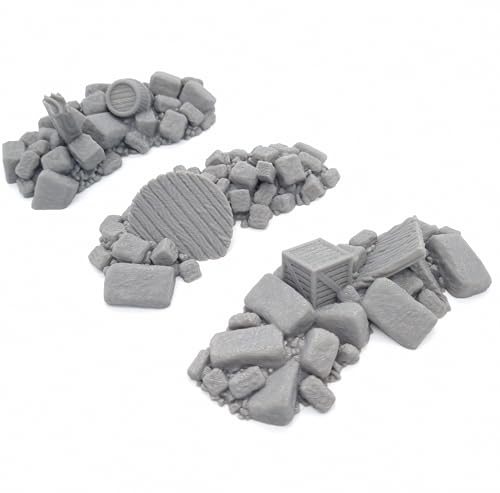 QP3D Wargames QP3D - Rubble Scatter Terrain - 3-teiliges Schmutz-Set für 28–32 mm Kriegsspiele, Landschaft für Tischplatte, Fantasy- und Kriegsspiel-Miniaturen QP3D Wargames QP3D - Rubble Scatter Terrain - 3-teiliges Schmutz-Set für 28–32 mm Kriegsspiele, Landschaft für Tischplatte, Fantasy- und Kriegsspiel-Miniaturen von QP3D Wargames