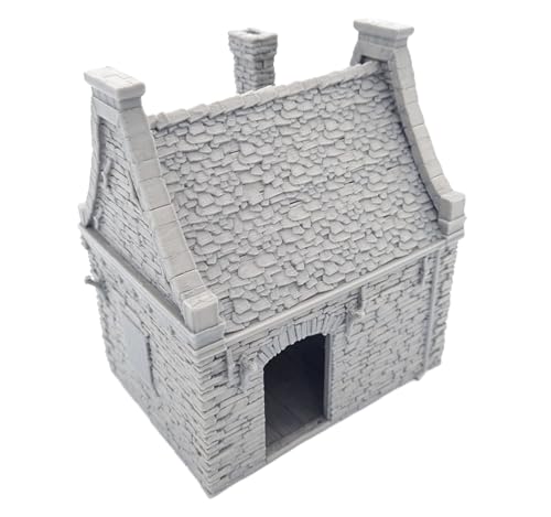 QP3D - Wargaming Scenery - Ruiniertes Steinhaus, Gelände für Tischspiele, Miniaturen im Maßstab 28-32 mm, mittelalterliches europäisches Gebäude aus dem 16-20. Jahrhundert für RPG 2WW QP3D - Wargaming Scenery - Ruiniertes Steinhaus, Gelände für Tischspiele, Miniaturen im Maßstab 28-32 mm, mittelalterliches europäisches Gebäude aus dem 16-20. Jahrhundert für RPG 2WW von QP3D Wargames