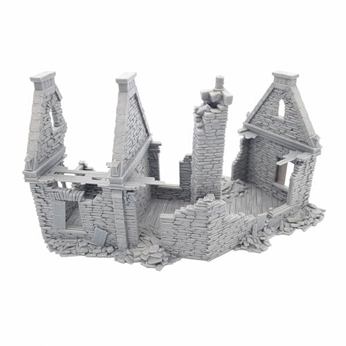 QP3D - Wargaming Terrain - Ruiniertes Steinhaus, Landschaft für Tischspiele, Miniaturen im Maßstab 15 mm, mittelalterliches europäisches Gebäude aus dem 16-20. Jahrhundert für RPG 2WW QP3D - Wargaming Terrain - Ruiniertes Steinhaus, Landschaft für Tischspiele, Miniaturen im Maßstab 15 mm, mittelalterliches europäisches Gebäude aus dem 16-20. Jahrhundert für RPG 2WW von QP3D Wargames